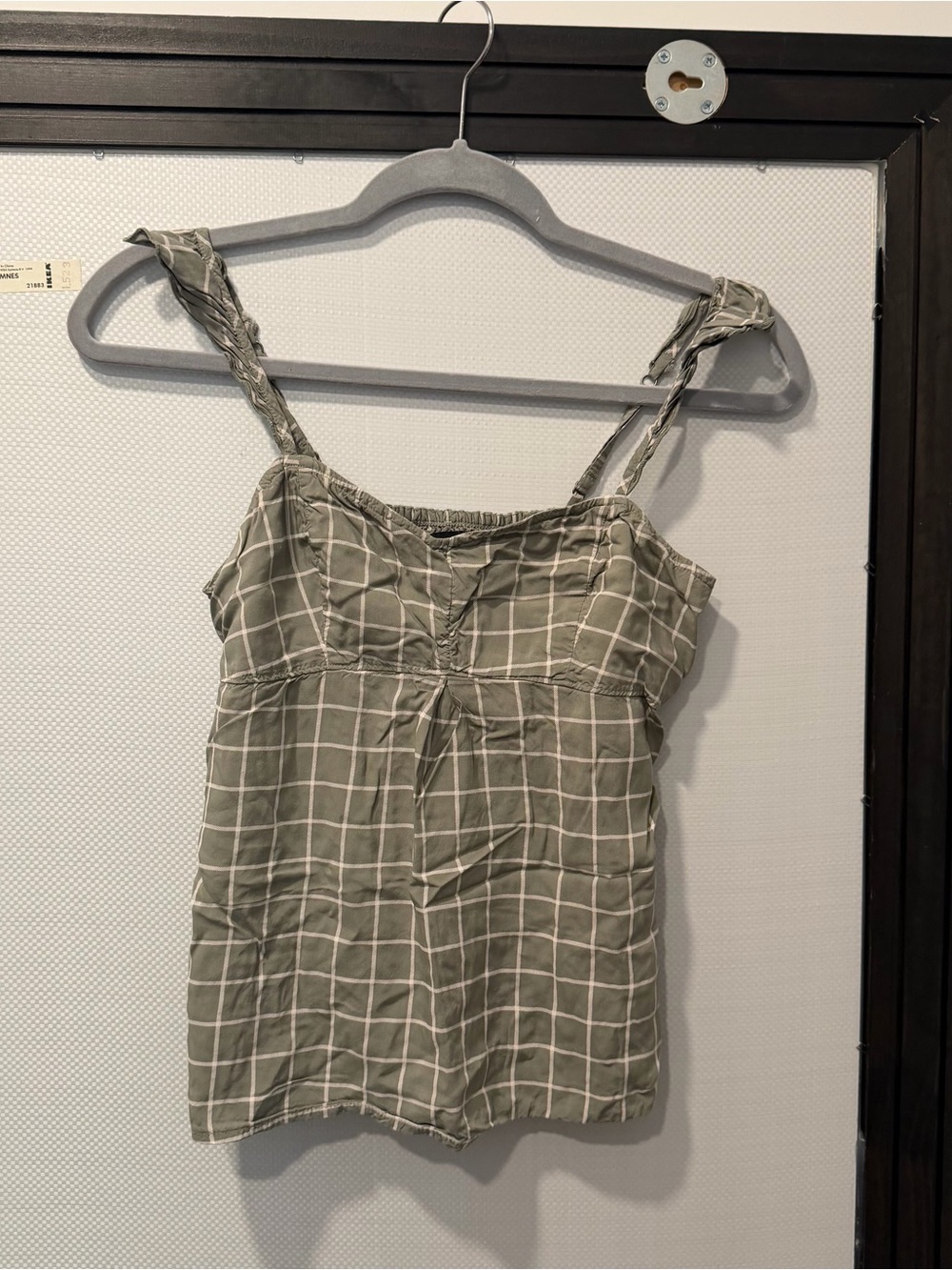 Abercrombie & Fitch Green & White Patterned Tank Top